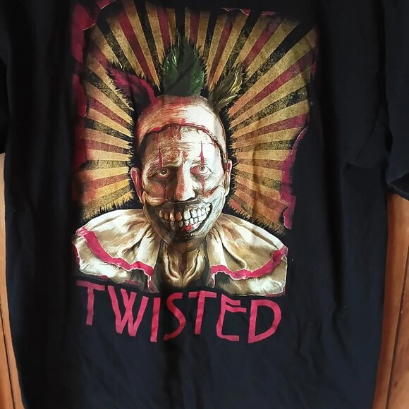 american horror story unisex black twisted short sleeve t-shirt size M - Picture 2 of 4